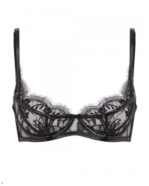 Agent Provocateur Alyss Plunge Underwired Women's Bras Black | CDHPVYX-98