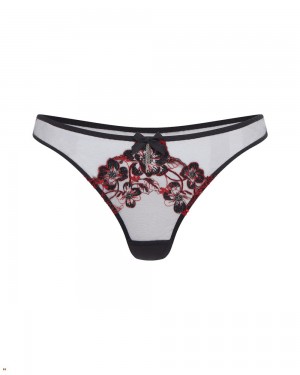 Agent Provocateur Amoura Women's Thong Black Red | BSIMORE-07