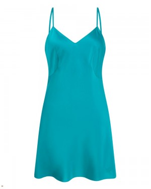 Agent Provocateur Arlette Short Slip Women's Pyjamas Turquoise | NJSGDAF-60