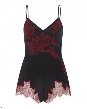 Agent Provocateur Christi Teddy Women's Pyjamas Black | HMUIJSW-75