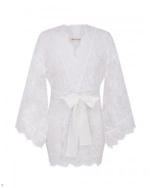 Agent Provocateur Daniela Kimono Women's Robes White | OKBLHQC-73