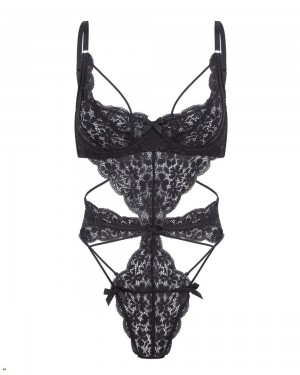 Agent Provocateur Dedee Structured Body Women's Playsuits Black | KBCURNW-27