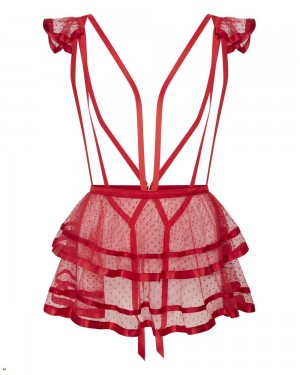 Agent Provocateur Ellora Women's Playsuits Red | OZYMTHL-07