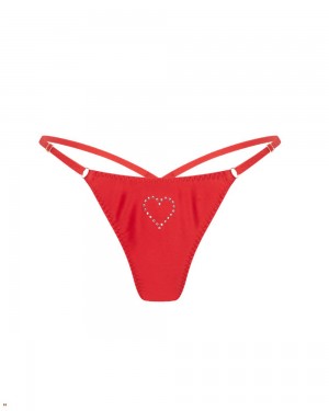 Agent Provocateur Fabi Heart 3 Pack Set Women's Thong Pink | WGRQPBJ-20