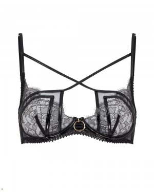 Agent Provocateur Foxie High Apex Underwired Women's Bras Black | AZJRPBT-31