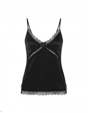 Agent Provocateur Gisele Camisole Women's Pyjamas Black | XLKUVCB-40