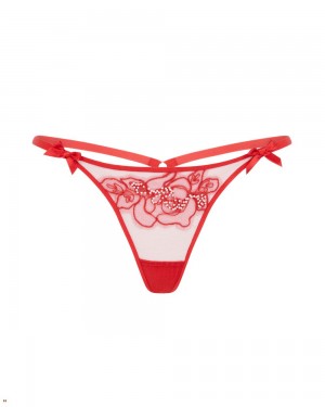 Agent Provocateur Lindie Women's Thong Red | AJNXKWH-56