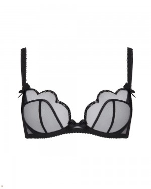 Agent Provocateur Lorna Party Plunge Underwired Women's Bras Black | JVWGYBP-24