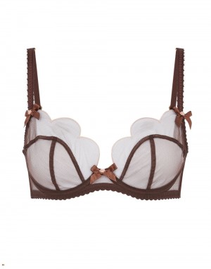 Agent Provocateur Lorna Plunge Underwired Women's Bras Brown | PHDQWMR-75