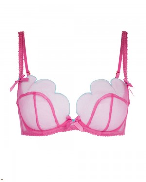 Agent Provocateur Lorna Plunge Underwired Women's Bras Pink | LVHQCRS-61