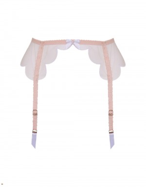 Agent Provocateur Lorna Women's Suspenders Beige | MXDKEHF-21