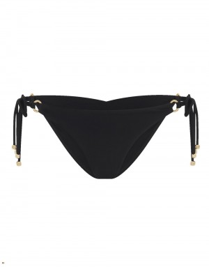 Agent Provocateur Malisa Tieside Women's Bikini Bottom Black | VLACOYP-83