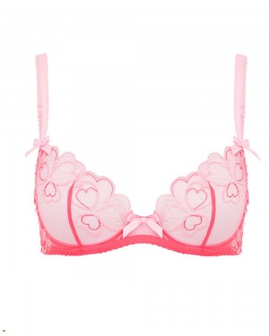 Agent Provocateur Maysie Plunge Underwired Women's Bras Fuchsia | ZNVCKYA-81