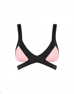 Agent Provocateur Mazzy Women's Bikini Top Pink Black | PFCEROU-86