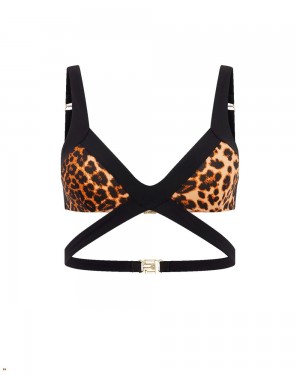 Agent Provocateur Mazzy Women's Bikini Top Leopard | MCJQSPG-35