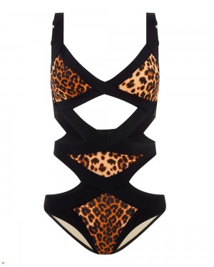 Agent Provocateur Mazzy Women's Swimsuits Leopard | SQVIEWF-54