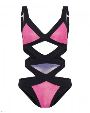 Agent Provocateur Mazzy Women's Swimsuits Pink Blue | VUXGOME-08