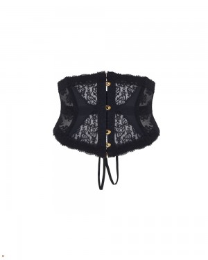 Agent Provocateur Mercy Waspie Women's Corset Black | EAHFPWU-25