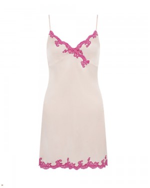 Agent Provocateur Molly Short Slip Women's Pyjamas Pink | SCAXMLT-01