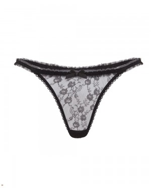 Agent Provocateur Perle Women's Thong Black | JFWCUIP-95