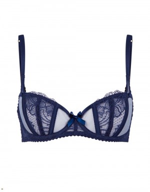 Agent Provocateur Rozlyn Balconette Women's Bras Navy | VEMGPUR-01