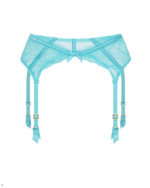 Agent Provocateur Rozlyn Women's Suspenders Turquoise | IXKHNZA-40