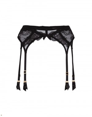 Agent Provocateur Rozlyn Women's Suspenders Black | JVNRBUX-61