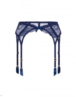 Agent Provocateur Rozlyn Women's Suspenders Navy | JSMKVDY-75