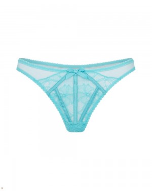 Agent Provocateur Rozlyn Women's Thong Turquoise | WLVDCES-80