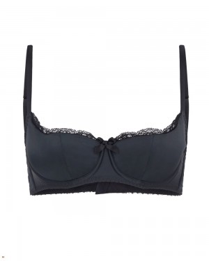 Agent Provocateur Sloane Balconette Underwired Women's Bras Black | WKJEBXD-48