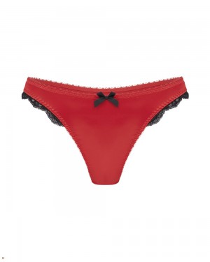 Agent Provocateur Sloane Women's Thong Red Black | WCSOMTB-60