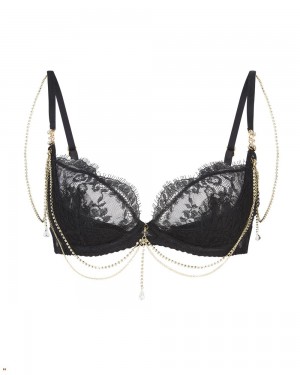 Agent Provocateur Tasmina Plunge Underwired Women's Bras Black | DKWFEYQ-45