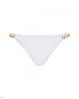 Agent Provocateur Trixy Women's Bikini Bottom White Gold | WGLHOJT-95