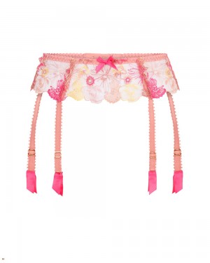 Agent Provocateur Zuri Women's Suspenders Pink | EXLWUIR-70