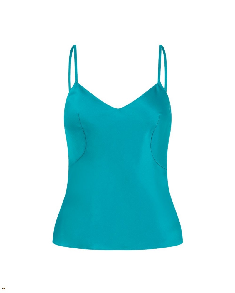 Agent Provocateur Arlette Camisole Women\'s Slip Turquoise | ZOHTLYD-82