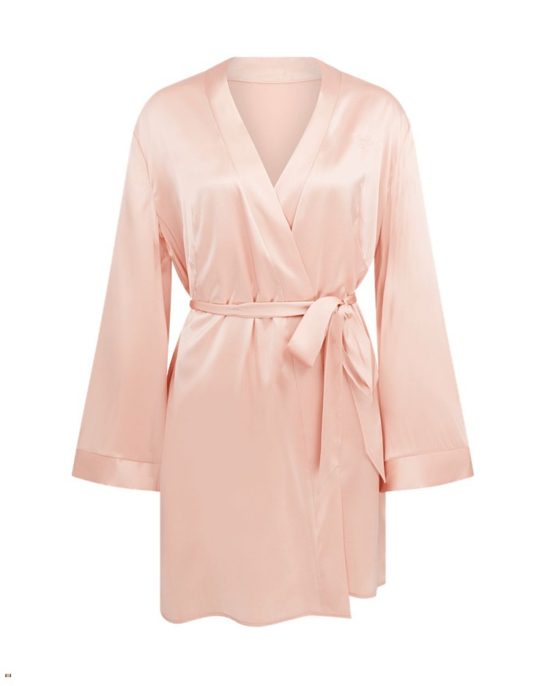 Agent Provocateur Arlette Short Dressing Gown Women\'s Robes Pink | ARVNWIJ-90