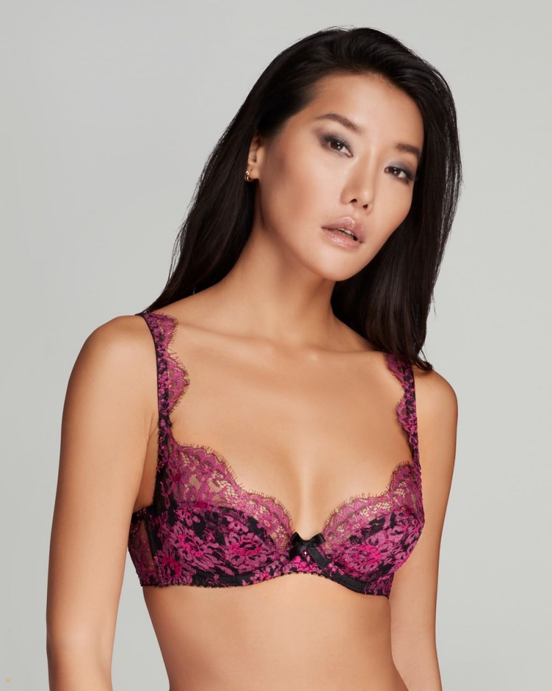 Agent Provocateur Carline Plunge Underwired Women's Bras Pink | EFRIXDH-34