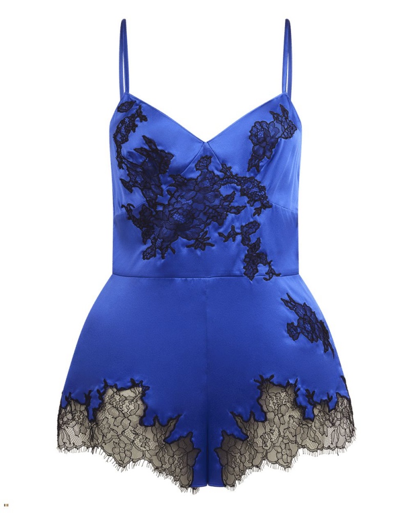 Agent Provocateur Christi Teddy Women\'s Slip Blue | VRTUPJK-60