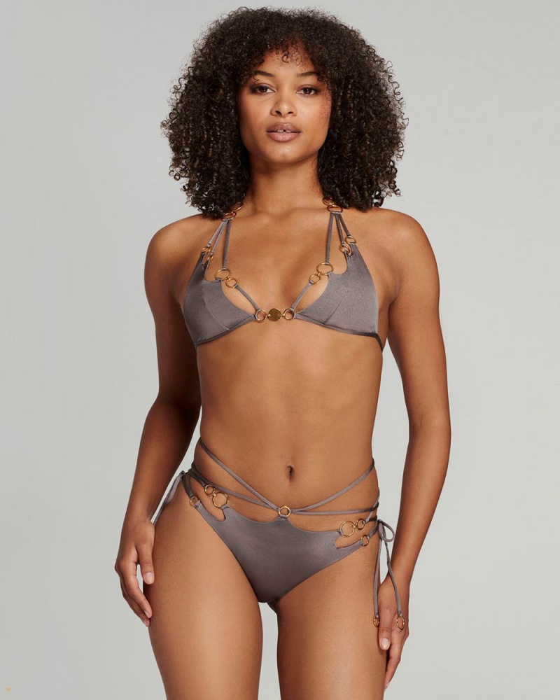 Agent Provocateur Davine Women's Bikini Bottom Grey | DJXLWPA-15