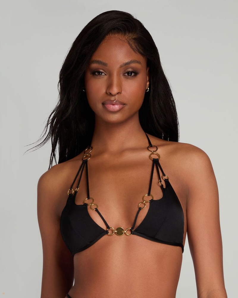 Agent Provocateur Davine Women's Bikini Top Black | LWJYGZD-68