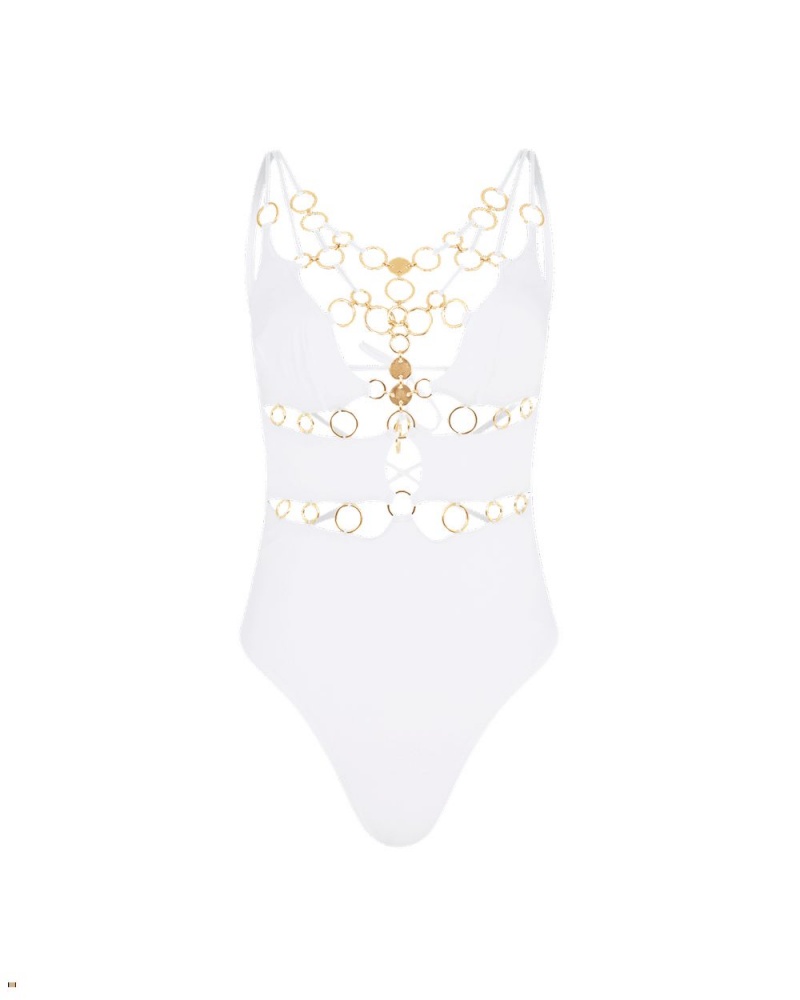 Agent Provocateur Davine Women\'s Swimsuits White | NDRXZAY-64