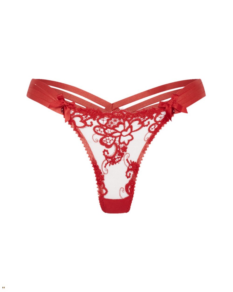 Agent Provocateur Dioni Women\'s Thong Red | JWDNPMH-78