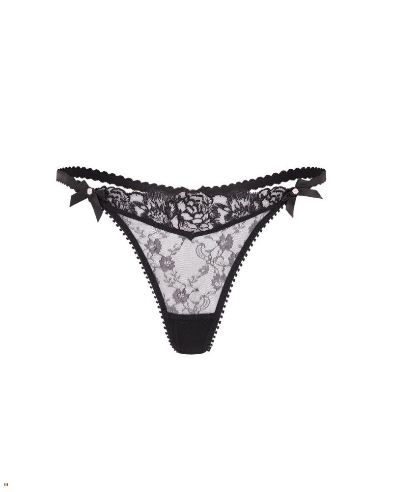 Agent Provocateur Edwina Women\'s Thong Black | AEOTBDI-75