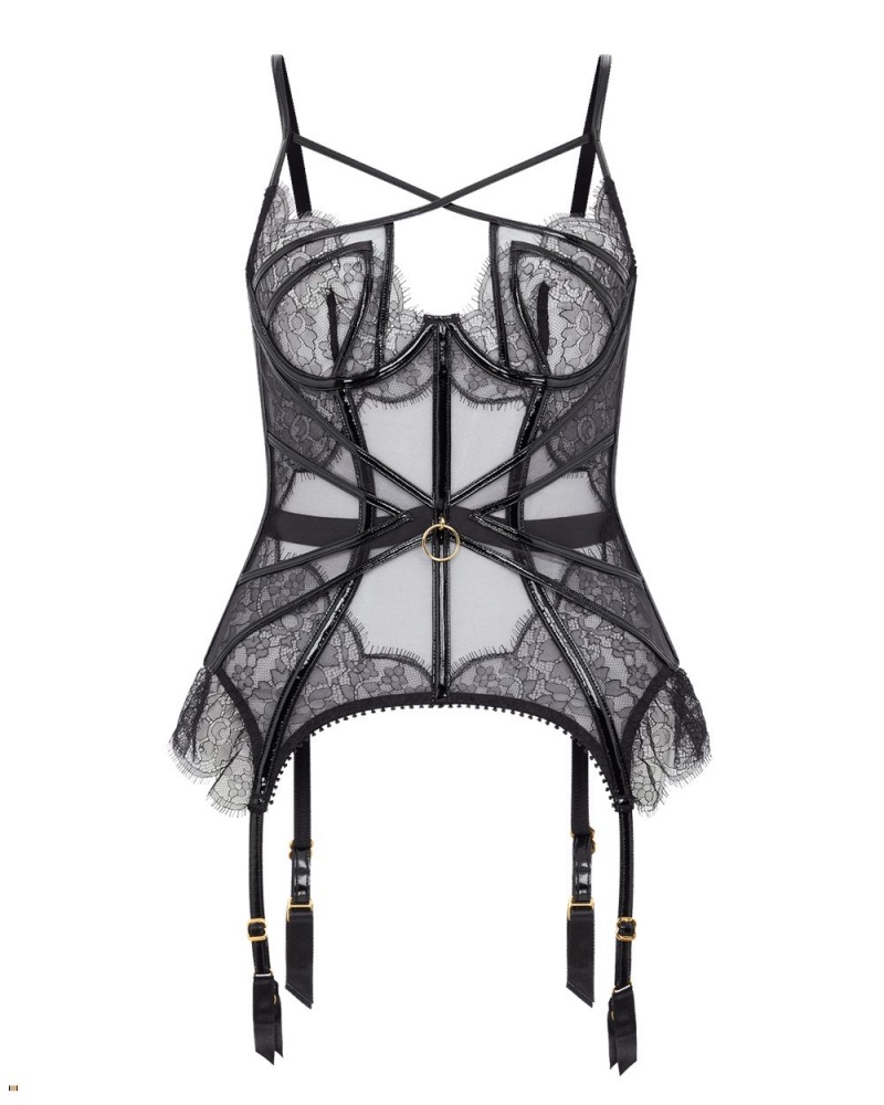 Agent Provocateur Foxie Basque Women\'s Corset Black | LSOTGBH-81