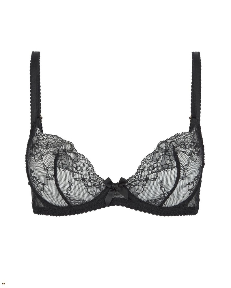 Agent Provocateur Isedora Plunge Underwired Women\'s Bras Black | PAGJELY-75