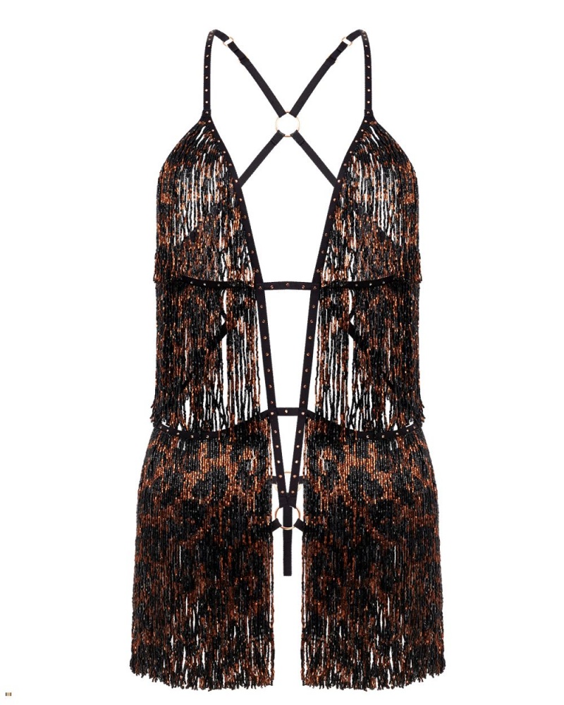 Agent Provocateur Jalo Women's Playsuits Leopard | THNPJEW-10