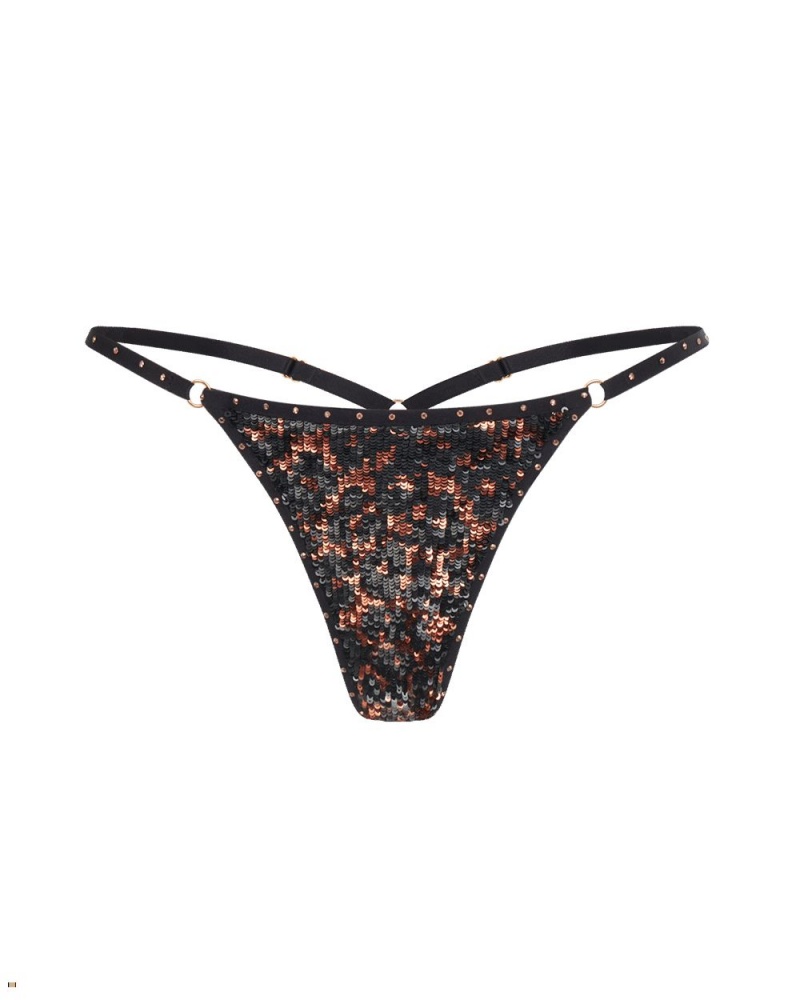 Agent Provocateur Jalo Women\'s Thong Leopard | ZXMASDK-29