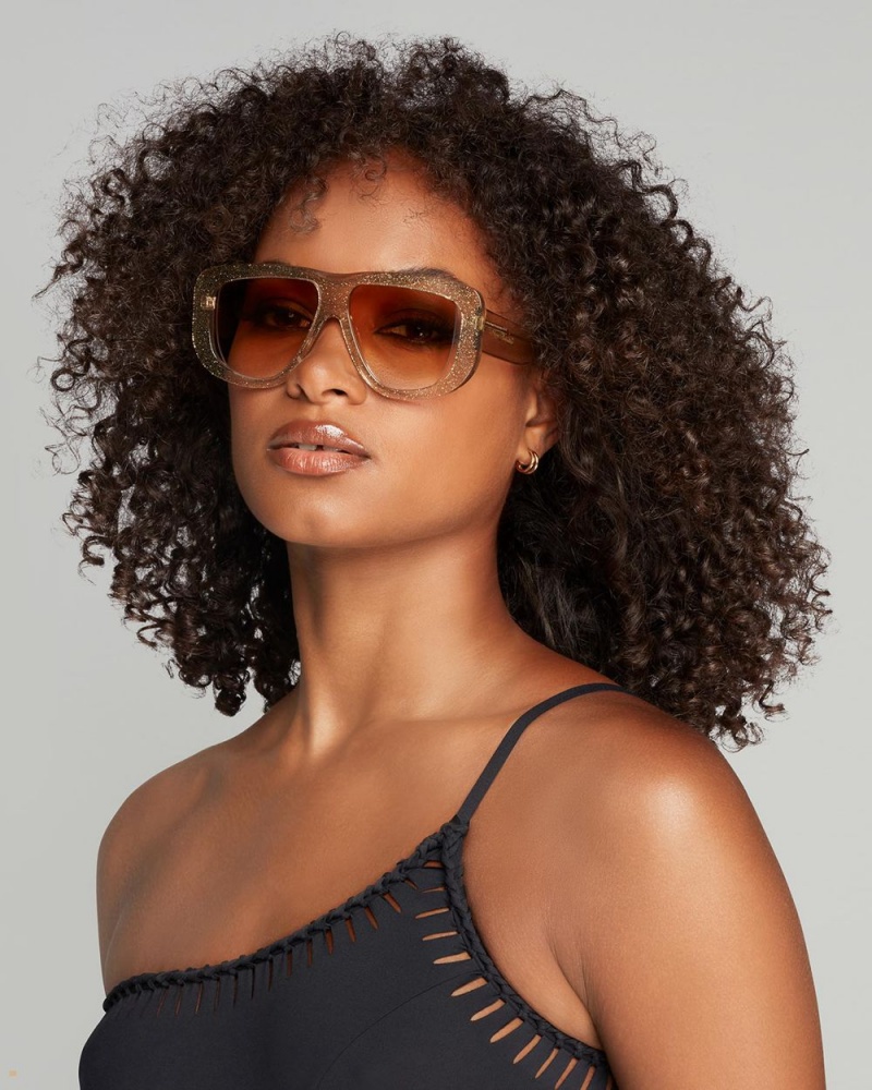 Agent Provocateur Karley Women's Sunglasses Brown | YMOCHAF-42