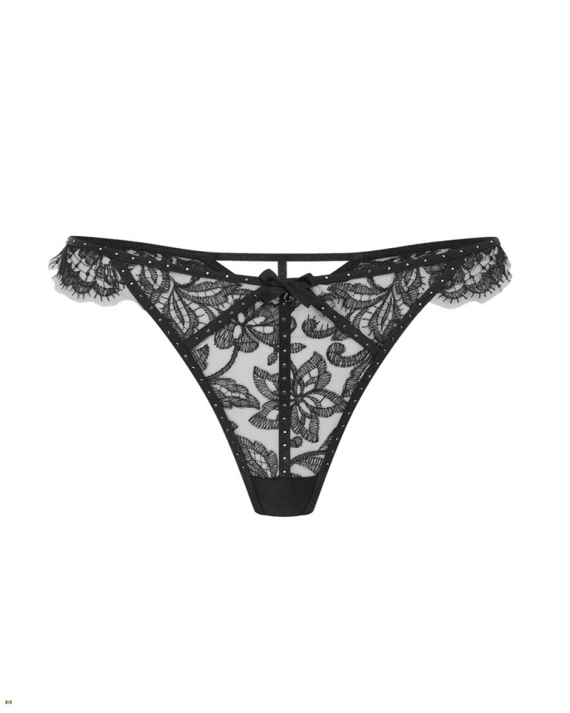 Agent Provocateur Krystabell Women\'s Thong Black | DIUVELB-75