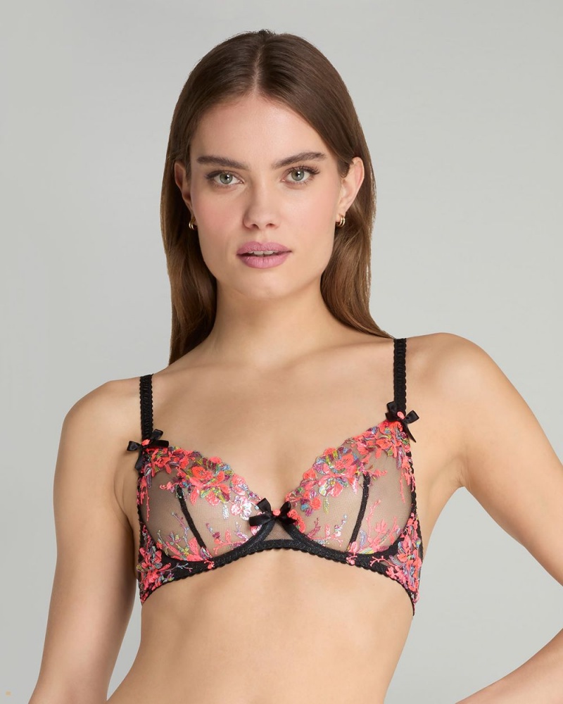 Agent Provocateur Lexx Plunge Underwired Women's Bras Black | QAYEJDN-80